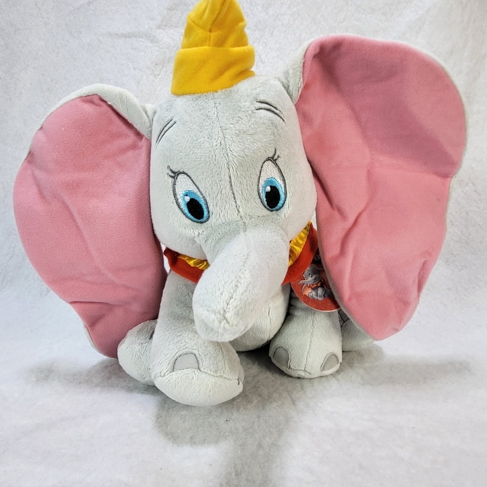 Disney Dumbo Plush Kohl's Cares Stuffed Elephant With Tags‎ Gray Pink 10 Inch